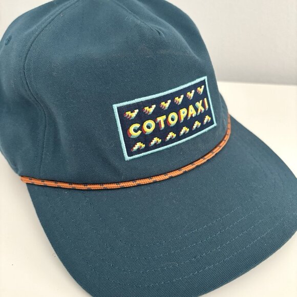 Cotopaxi Steps to the Sun Heritage Rope Hat in Abyss Teal with Buckle Closure - Picture 2 of 6